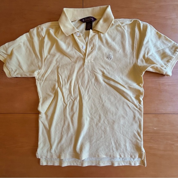 Brooks Brothers M performance net 100% cotton yellow polo shirt - Picture 1 of 8